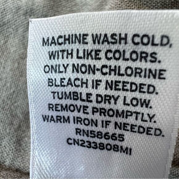 Caslon Cotton Khaki Green Quarter Sleeve Jacket Trench Coat Blazer Size M - Picture 12 of 15